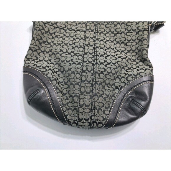 Coach Soho Signature Mini C Jacquard Leather Crossbody Swingpack Bag Black Y2K - Picture 4 of 6